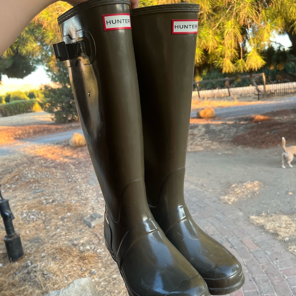 Hunter Olive Tall Boots